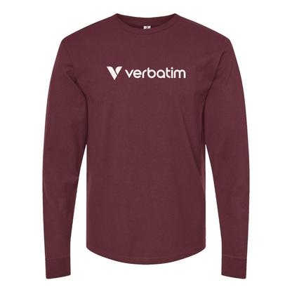 Men's Verbatim Logo Cotton Long Sleeve T-Shirt