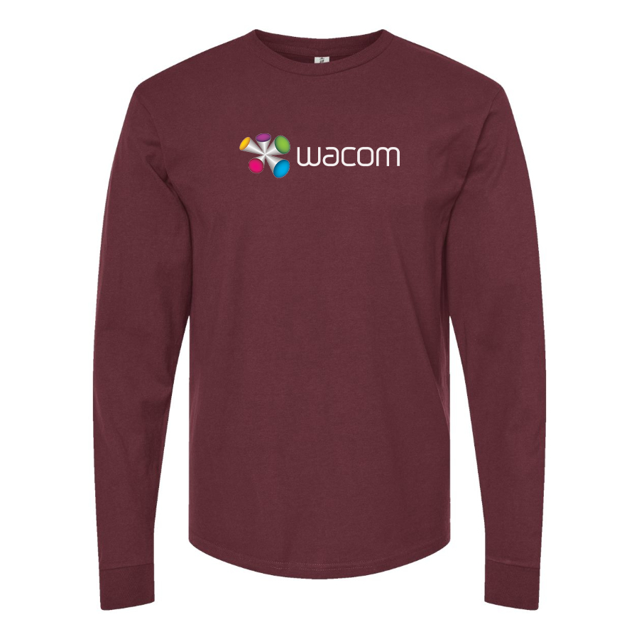 Men's Wacom Logo Cotton Long Sleeve T-Shirt