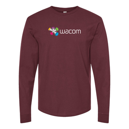 Men's Wacom Logo Cotton Long Sleeve T-Shirt