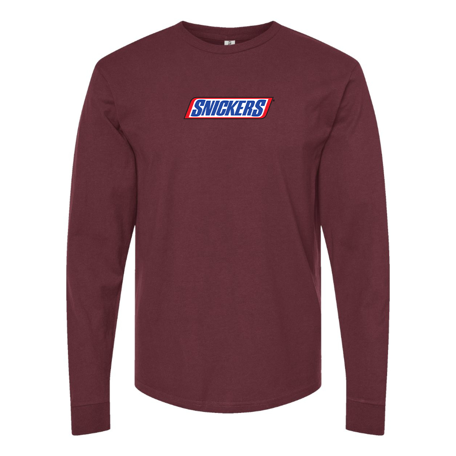 Men's  Snickers Logo Cotton Long Sleeve T-Shirt