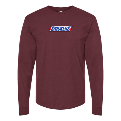 Men's  Snickers Logo Cotton Long Sleeve T-Shirt