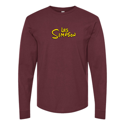 Men's Les Simpson Logo Long Sleeve T-Shirt
