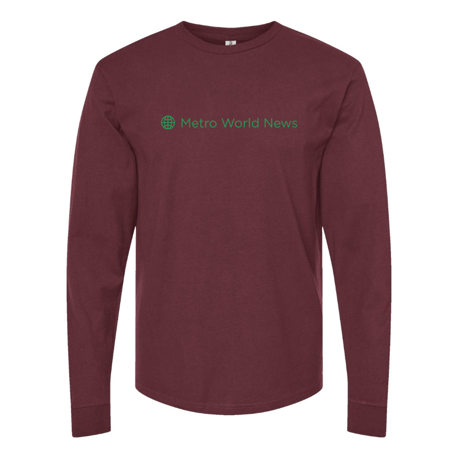 Men's  Metro International Logo Cotton Long Sleeve T-Shirt
