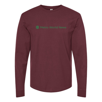 Men's  Metro International Logo Cotton Long Sleeve T-Shirt