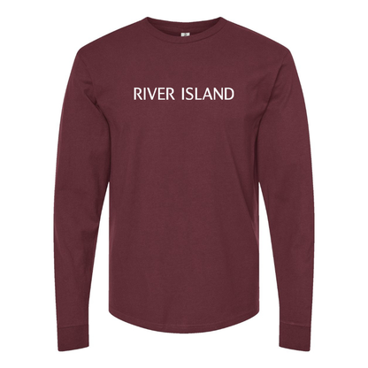Men's River Island   Logo  Cotton Long Sleeve T-Shirt