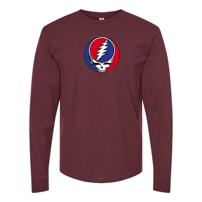 Men's Gratefu Dead Logo Cotton Long Sleeve T-Shirt