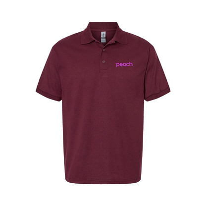 Men's Peach Aviation Logo Dry Blend Polo