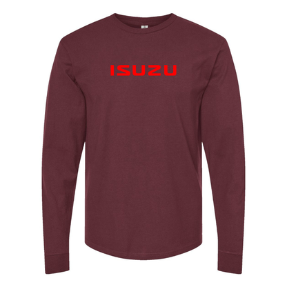 Men's Isuzu Logo Cotton Long Sleeve T-Shirt