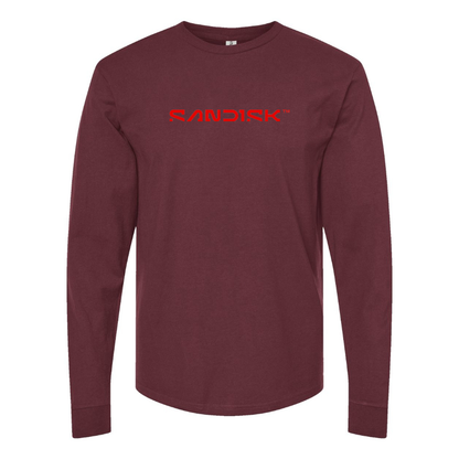 Men's SanDisk Logo Cotton Long Sleeve T-Shirt