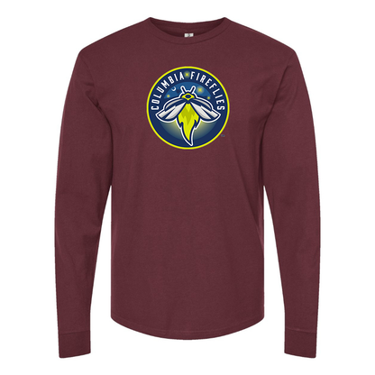 Men's Columbia Fireflies Logo Cotton Long Sleeve T-Shirt