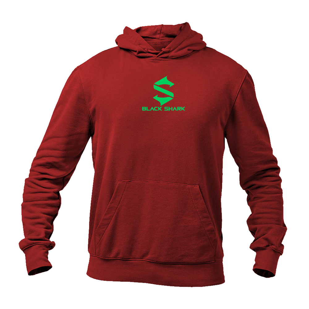 Men's Black Shark Logo Pullover Hoodie