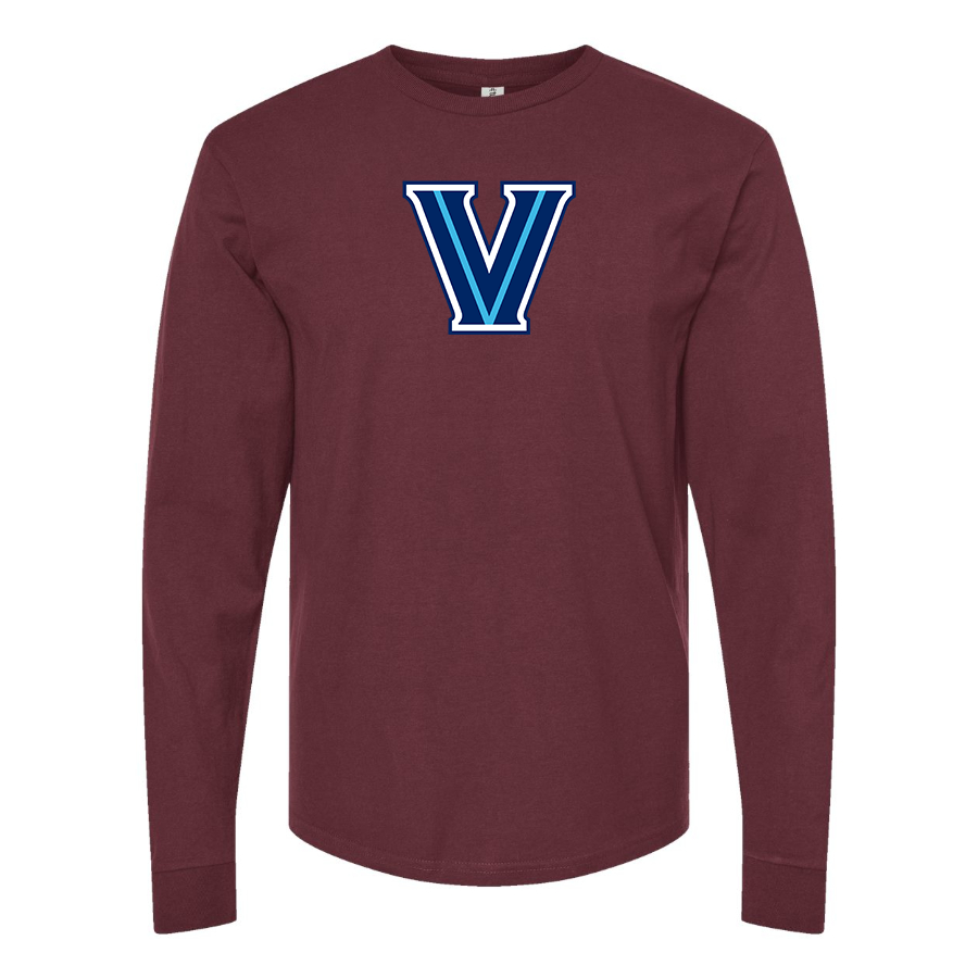 Men's Villanova Wildcats Logo  Cotton Long Sleeve T-Shirt