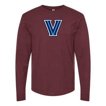Men's Villanova Wildcats Logo  Cotton Long Sleeve T-Shirt