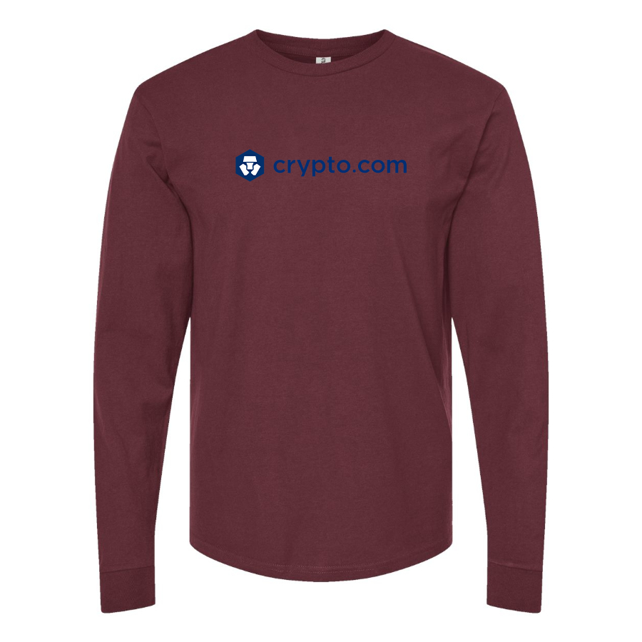 Men's Crypto.Com  Logo Cotton Long Sleeve T-Shirt