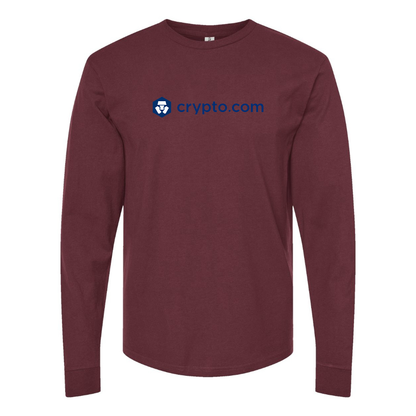 Men's Crypto.Com  Logo Cotton Long Sleeve T-Shirt