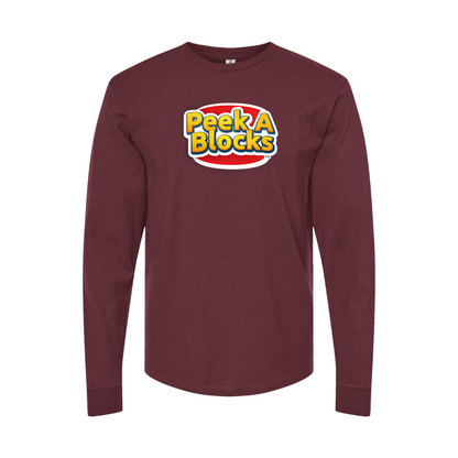 Men's Peek A Blocks Logo Long Sleeve T-Shirt