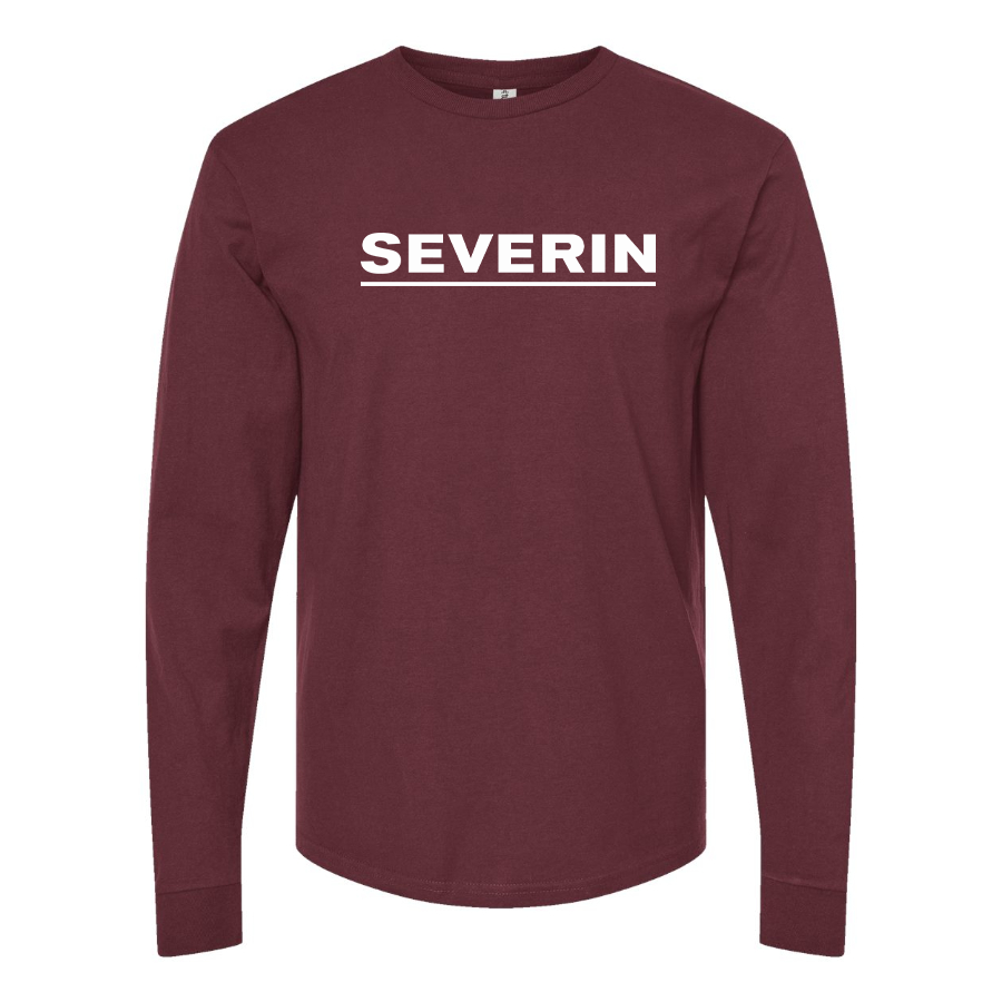 Men's Severin Logo  Cotton Long Sleeve T-Shirt
