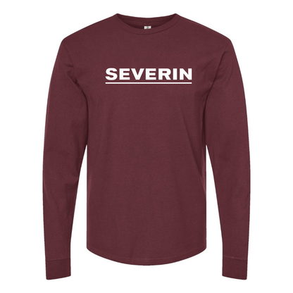 Men's Severin Logo  Cotton Long Sleeve T-Shirt