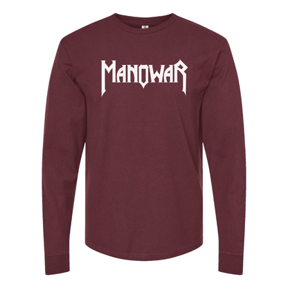 Men's Manowar Logo Cotton Long Sleeve T-Shirt