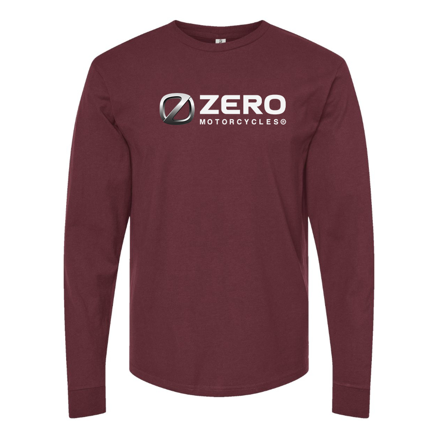 Men's Zero Motorcycles Logo Cotton Long Sleeve T-Shirt