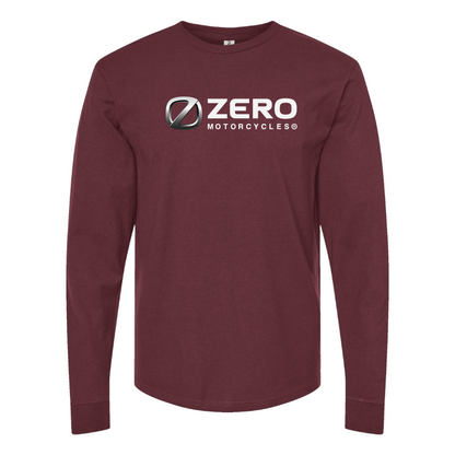 Men's Zero Motorcycles Logo Cotton Long Sleeve T-Shirt