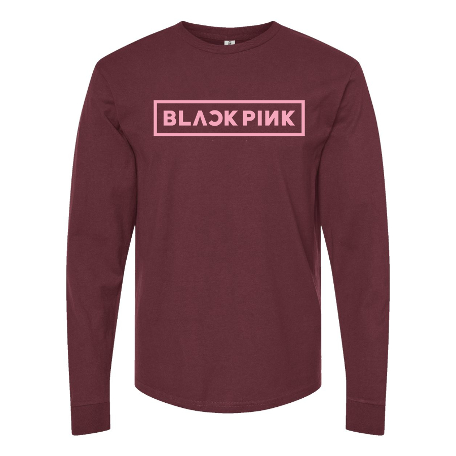 Men's  Blackpink Logo Cotton Long Sleeve T-Shirt