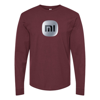 Men's Xiaomi SU7 Logo Cotton Long Sleeve T-Shirt