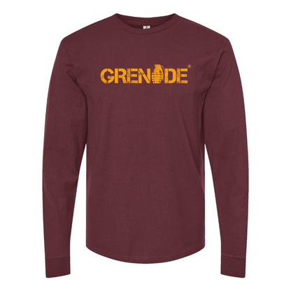 Men's Grenade Logo Cotton Long Sleeve T-Shirt