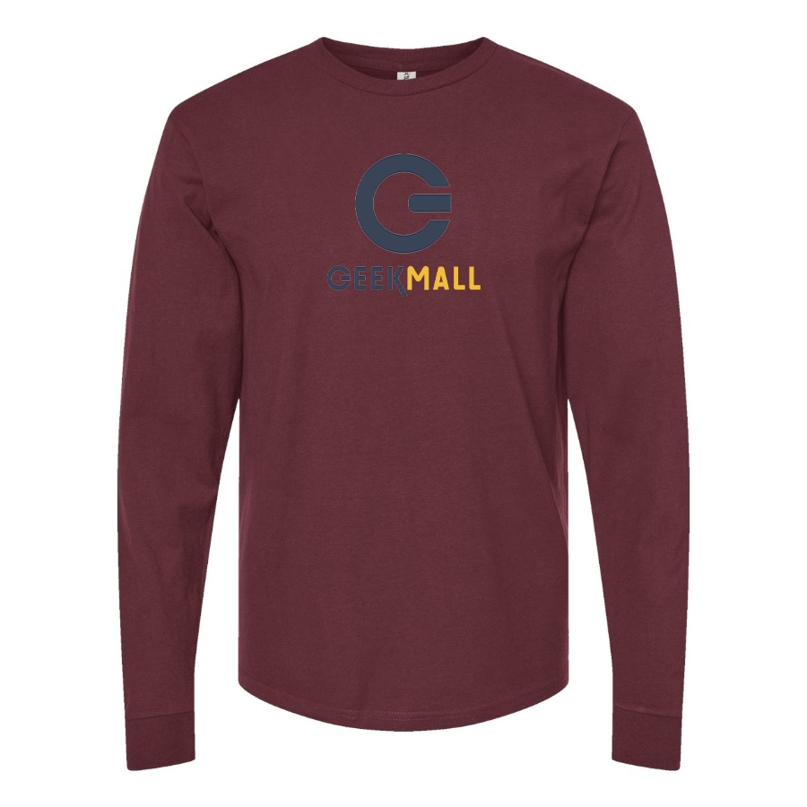 Men's Geekmall Logo  Cotton Long Sleeve T-Shirt