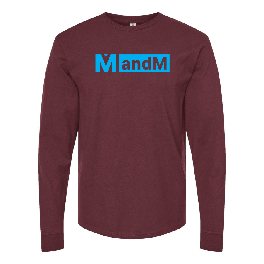 Men's MandM  Logo Cotton Long Sleeve T-Shirt