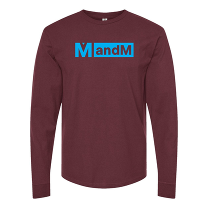 Men's MandM  Logo Cotton Long Sleeve T-Shirt
