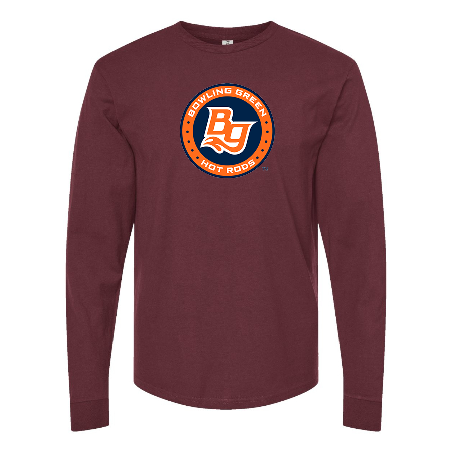 Men's Bowling Green Hot Rods Logo Cotton Long Sleeve T-Shirt