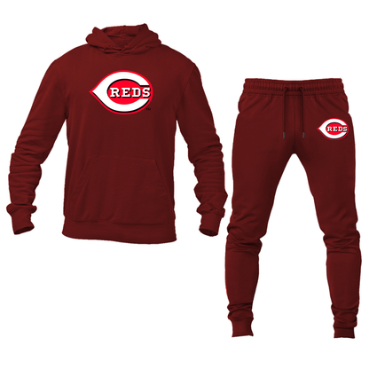 Men's Cincinnati Reds Logo Hoodie Joggers Set