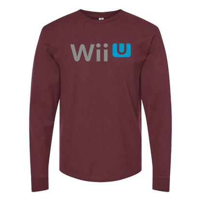Men's Wii-U Logo Cotton Long Sleeve T-Shirt