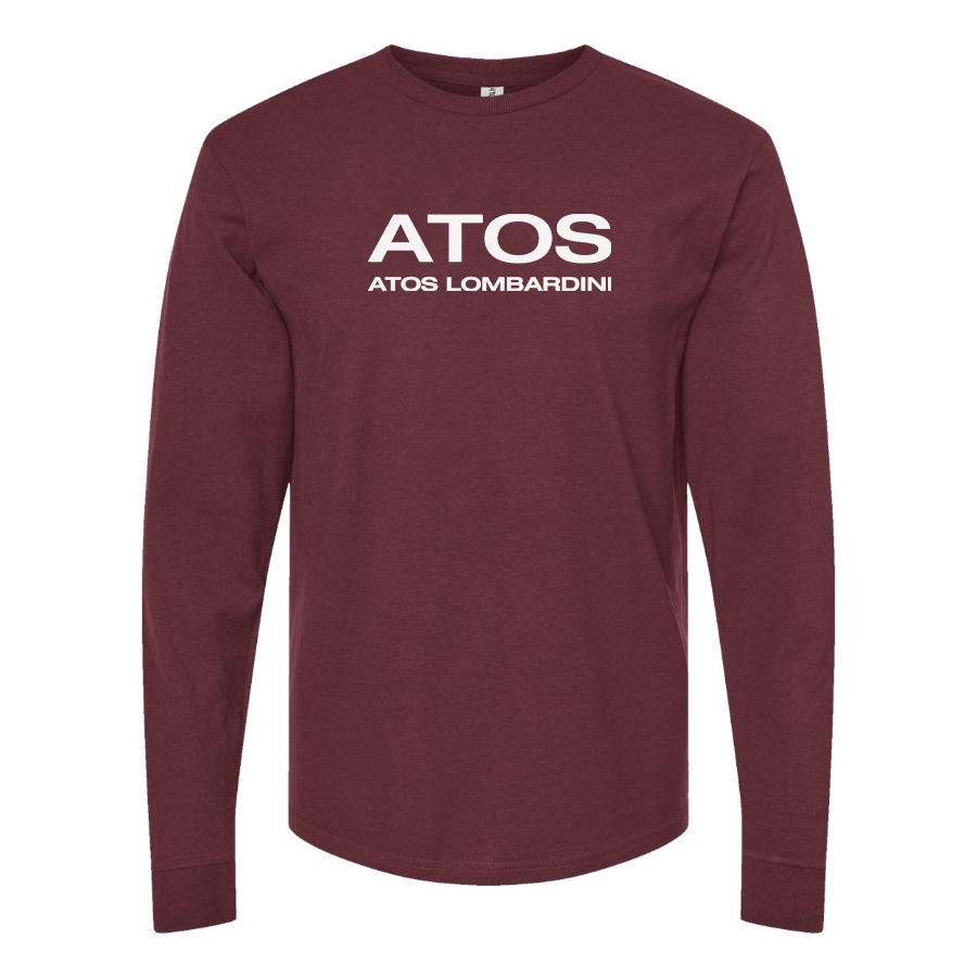 Men's Atos Lombardini  Logo Cotton Long Sleeve T-Shirt