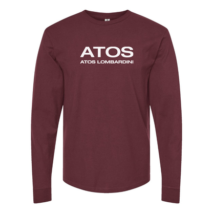 Men's Atos Lombardini  Logo Cotton Long Sleeve T-Shirt