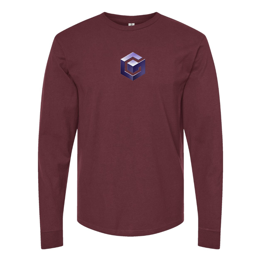 Men's Nintendo GameCube Logo  Cotton Long Sleeve T-Shirt