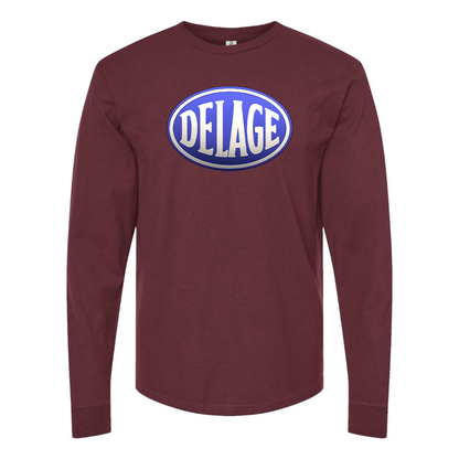 Men's Delage  Logo Cotton Long Sleeve T-Shirt