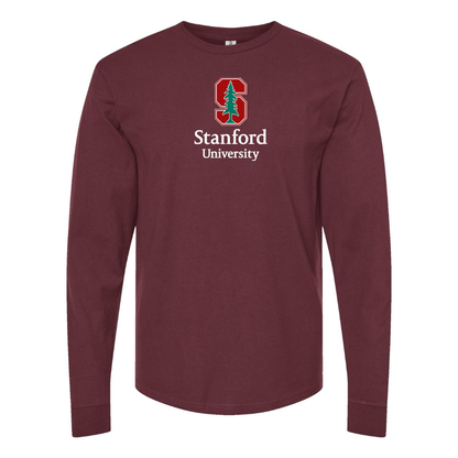 Men's Stanford University Logo  Cotton Long Sleeve T-Shirt