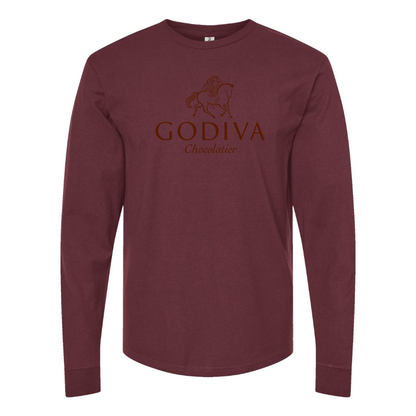 Men's Godiva Logo Cotton Long Sleeve T-Shirt