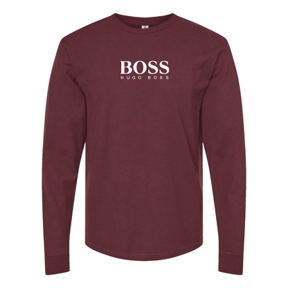 Men's Hugo Boss Logo  Cotton Long Sleeve T-Shirt