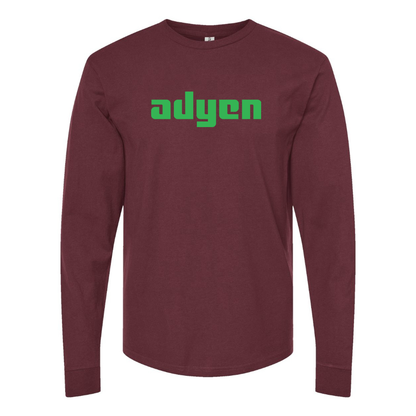 Men's Adyen Logo Cotton Long Sleeve T-Shirt