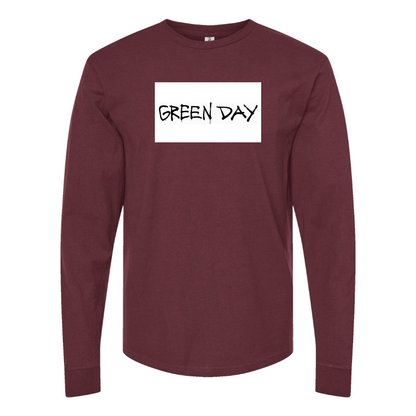 Men's Green Day Logo Cotton Long Sleeve T-Shirt