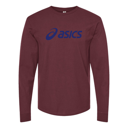 Men's Asics Logo Cotton Long Sleeve T-Shirt