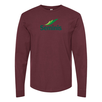 Men's  Seminis Logo  Cotton Long Sleeve T-Shirt