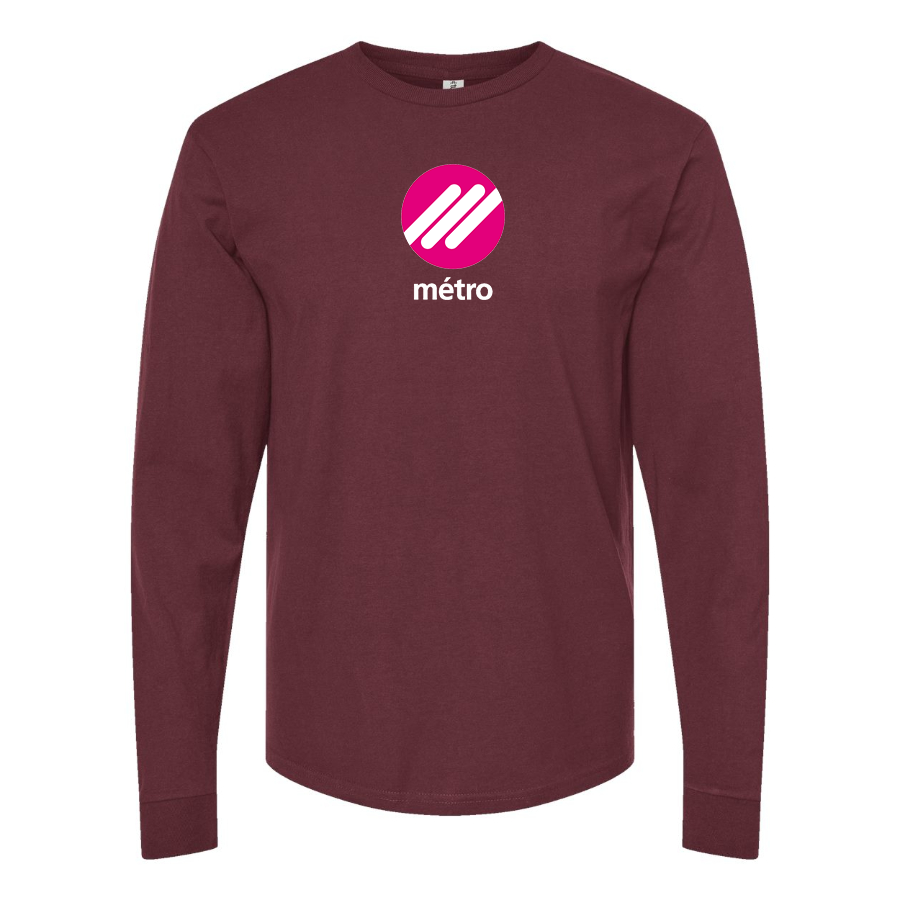Men's Lausanne Métro Logo  Cotton Long Sleeve T-Shirt