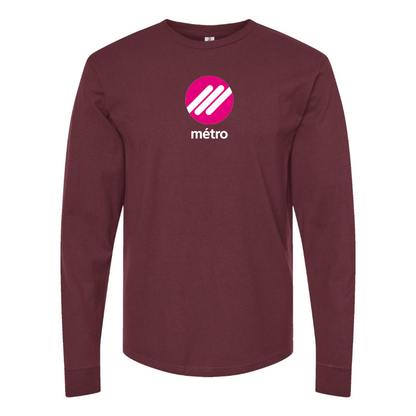 Men's Lausanne Métro Logo  Cotton Long Sleeve T-Shirt