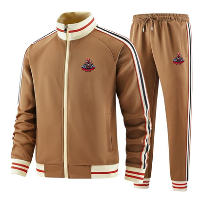 Men's Spider-Man 2025  Tracksuit with Bold Striped Accents and Zippered Front Athletic Wear