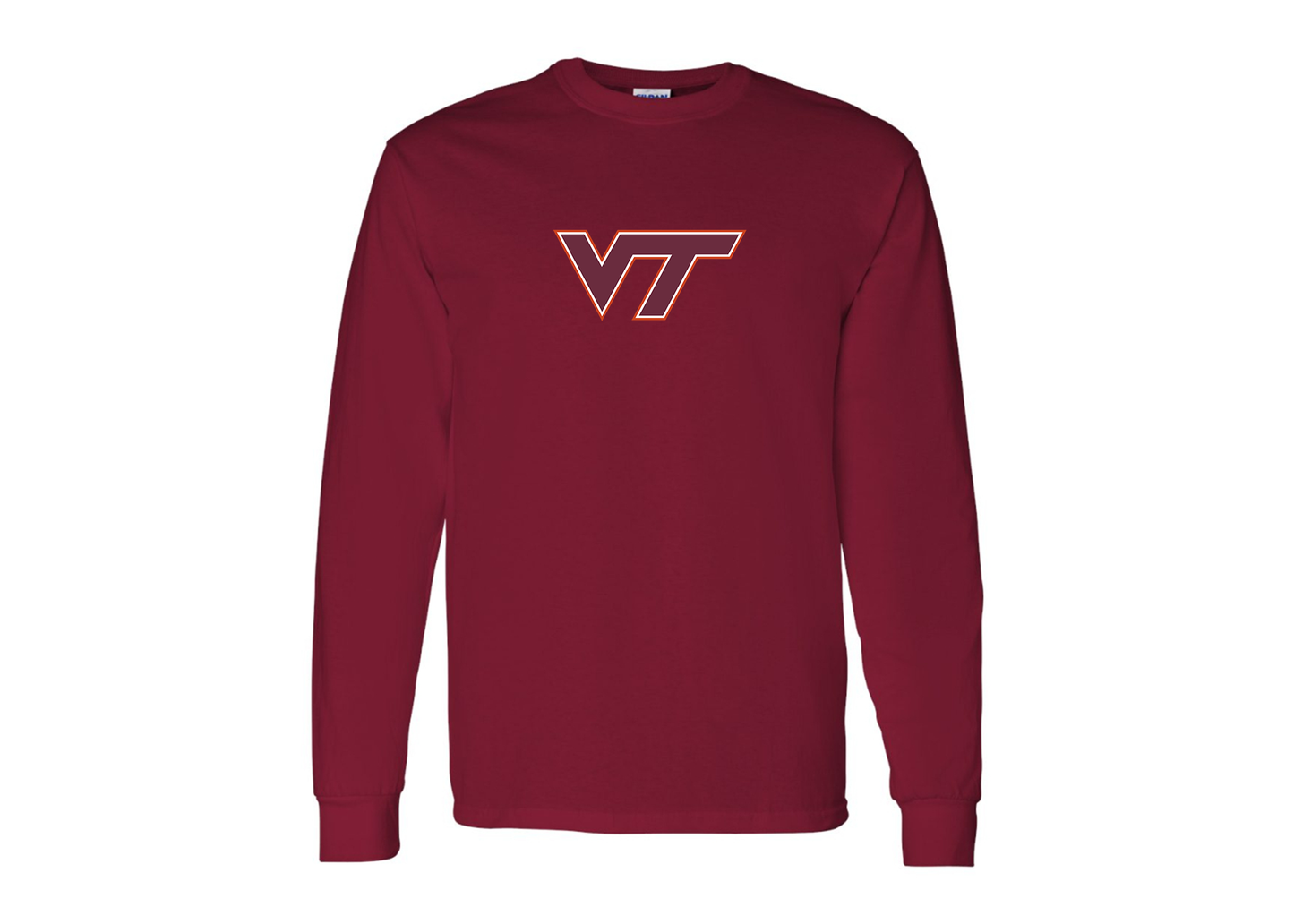 Men's Virginia Tech Hokies Gildan Heavy Cotton Long Sleeve T-Shirt