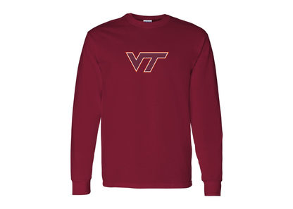 Men's Virginia Tech Hokies Gildan Heavy Cotton Long Sleeve T-Shirt